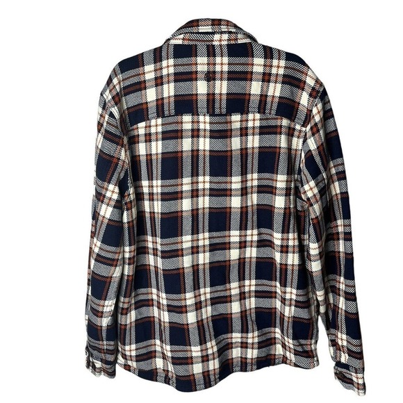 Fat Face Men’s Size XXL Tall Ryton Overshirt Shacket Heavy Outdoor Navy Plaid - Picture 3 of 11